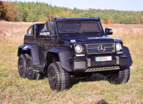 MEGA POJAZD- ORYGINALNY MERCEDES G63, NAPĘD 6X6, MIĘKKIE KOŁA, MIĘKKIE SIEDZENIE, SIEDZENIE DLA RODZICA, 12V 14AH/SX-1888