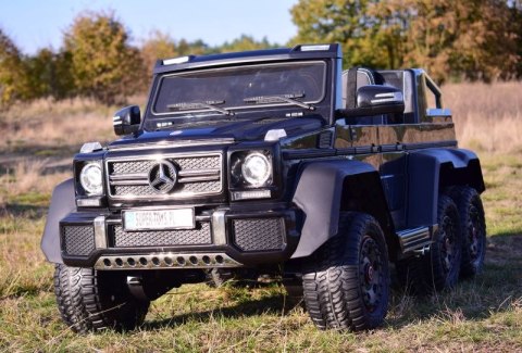 MEGA POJAZD- ORYGINALNY MERCEDES G63, NAPĘD 6X6, MIĘKKIE KOŁA, MIĘKKIE SIEDZENIE, SIEDZENIE DLA RODZICA, 12V 14AH/SX-1888