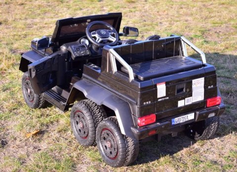 MEGA POJAZD- ORYGINALNY MERCEDES G63, NAPĘD 6X6, MIĘKKIE KOŁA, MIĘKKIE SIEDZENIE, SIEDZENIE DLA RODZICA, 12V 14AH/SX-1888