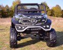 MERCEDES BENZ UNIMOG 4X4,12V14AH, AMORTYZATORY, MIĘKKIE KOŁA,MIĘKKIE SIEDZENIE SUPER OPCJA/UNIMOG