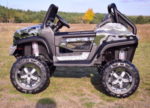 MERCEDES BENZ UNIMOG 4X4,12V14AH, AMORTYZATORY, MIĘKKIE KOŁA,MIĘKKIE SIEDZENIE SUPER OPCJA/UNIMOG