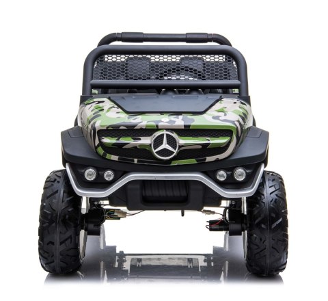 MERCEDES BENZ UNIMOG 4X4,12V14AH, AMORTYZATORY, MIĘKKIE KOŁA,MIĘKKIE SIEDZENIE SUPER OPCJA/UNIMOG