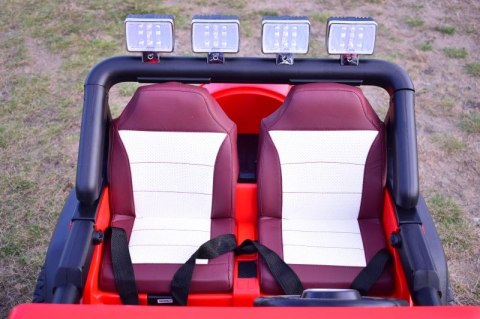 MEGA DZIP DLA 2 DZIECI, 4X4, FUNKCJA BUJANIA, AMORTYZATORY, KIERUNKOWSKAZY,KONTROLKI W KOKPICIE/LT518