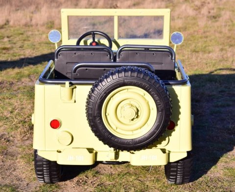 MEGA DZIP WOJSKOWY DLA 3 DZIECI, 4X4,WALIZKA NA AKUMULATOR, MIĘKKIE KOŁA, MIĘKKIE SIEDZENIE/JH101