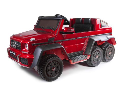 MEGA POJAZD- ORYGINALNY MERCEDES G63, NAPĘD 6X6, MIĘKKIE KOŁA, MIĘKKIE SIEDZENIE, SIEDZENIE DLA RODZICA, 12v14AH, LAKIER, MP4/SX