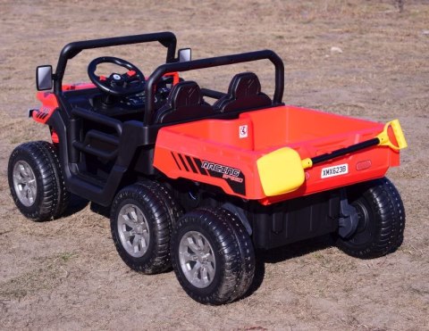 BUGGY 6 KOŁOWY DLA 2 DZIECI, ELEKTRYCZNA WYWROTKA, MIĘKKIE KOŁA, MIĘKKIE SIEDZENIE, 400 WAT/XMX623B