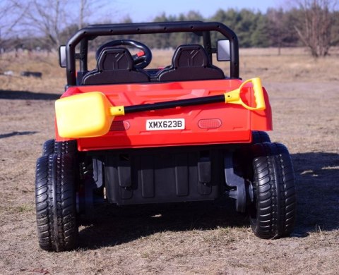 BUGGY 6 KOŁOWY DLA 2 DZIECI, ELEKTRYCZNA WYWROTKA, MIĘKKIE KOŁA, MIĘKKIE SIEDZENIE, 400 WAT/XMX623B