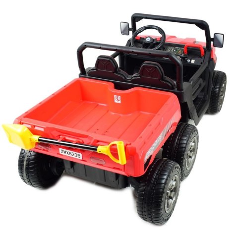 BUGGY 6 KOŁOWY DLA 2 DZIECI, ELEKTRYCZNA WYWROTKA, MIĘKKIE KOŁA, MIĘKKIE SIEDZENIE, 400 WAT/XMX623B
