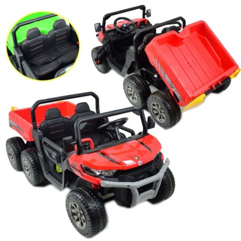 BUGGY 6 KOŁOWY DLA 2 DZIECI, ELEKTRYCZNA WYWROTKA, MIĘKKIE KOŁA, MIĘKKIE SIEDZENIE, 400 WAT/XMX623B