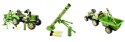 TRAKTOR NA AKUMULATOR ZIELONY Z PRZYCZEPĄ + MOŻDZIERZ, MIĘKKIE SIEDZENIE,PILOT/HSD6606