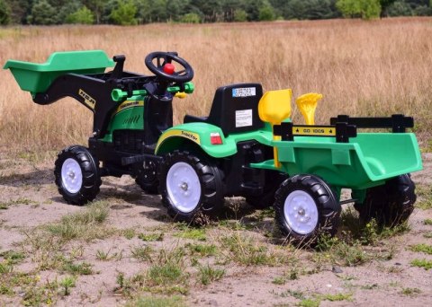 TRAKTOR NA PEDAŁY Z PRZYCZEPĄ I ŁYŻKĄ/TR3005