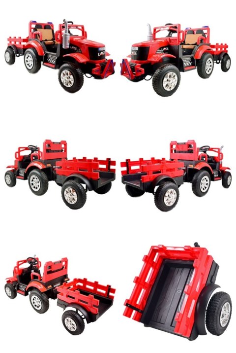 MEGA TRAKTOR LARGE Z PRZYCZEPĄ, POMPOWANE KOŁA, PILOT, FUNKCJA BUJANIA/SH6688