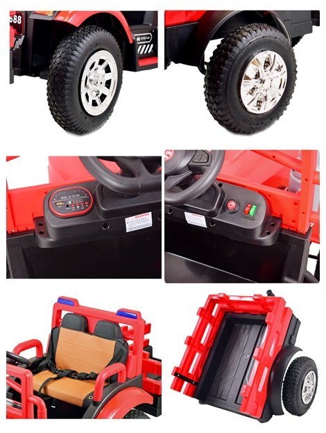 MEGA TRAKTOR LARGE Z PRZYCZEPĄ, POMPOWANE KOŁA, PILOT, FUNKCJA BUJANIA/SH6688