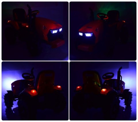 MEGA TRAKTOR Z CYSTERNĄ+POMPKA, KOŁA POMPOWANE, MIĘKKIE SIEDZENIE, PILOT, NOWOCZESNY PANEL, FUNKCJA BUJANIA/TT990S