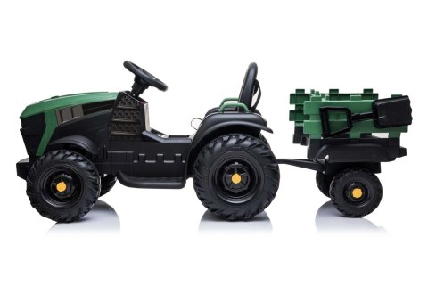 WIELKI TRAKTOR NA AKUMULATOR Z PRZYCZEPĄ, MIĘKKIE KOŁA, MIĘKKIE SIEDZENIE/BDM0925
