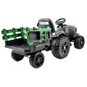 WIELKI TRAKTOR NA AKUMULATOR Z PRZYCZEPĄ, MIĘKKIE KOŁA, MIĘKKIE SIEDZENIE/BDM0925