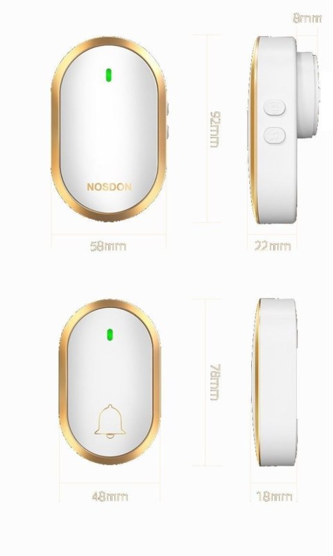 BEZPRZEWODOWY WODOODPORNY DZWONEK DO DRZWI FURTKI