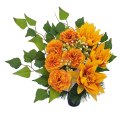 BUKIET WKŁAD DO WAZONU KWIATY NA CMENTARZ WZÓR JESIENNY