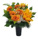 BUKIET WKŁAD DO WAZONU KWIATY NA CMENTARZ WZÓR JESIENNY