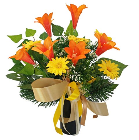 KWIATY NA CMENTARZ BUKIET DO WAZONU SZTUCZNE KWIATY