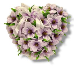 STROIK NA POMNIK SERCE XL KOMPOZYCJA KWIATOWA NA GRÓB MAGNOLIE