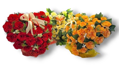 STROIK SERCE NA CMENTARZ GRÓB NAGROBNA KOMPOZYCJA KWIATOWA