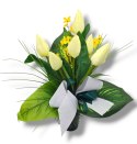 WIOSENNY BUKIET WKŁAD DO WAZONU TULIPANY KWIATY NA CMENTARZ GRÓB POMNIK