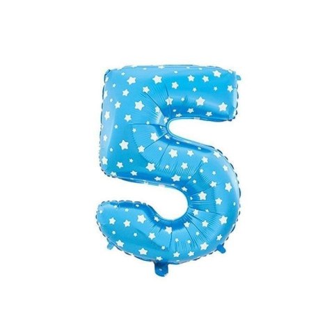 Cyfra 0 Balon Foliowy - 40 cm Niebieska