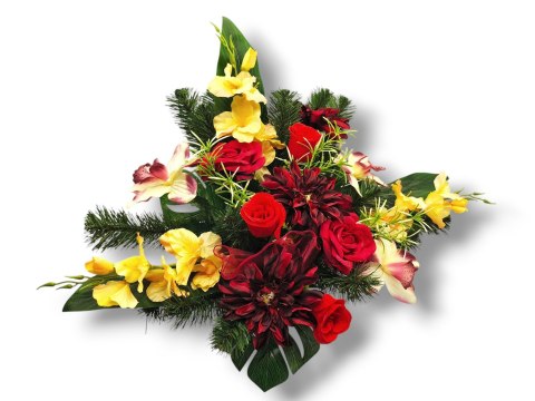 STROIK XXL NA CMENTARZ KWIATY NA GRÓB POMNIK MISA Z OBCIĄŻENIEM