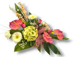 STROIK NA CMENTARZ SZTUCZNE KWIATY NA GRÓB POMNIK MISA Z OBCIĄŻENIEM