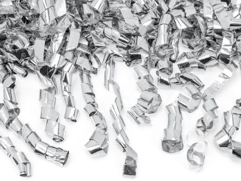 Tuba strzelająca z serpentynami, srebrny, 40cm