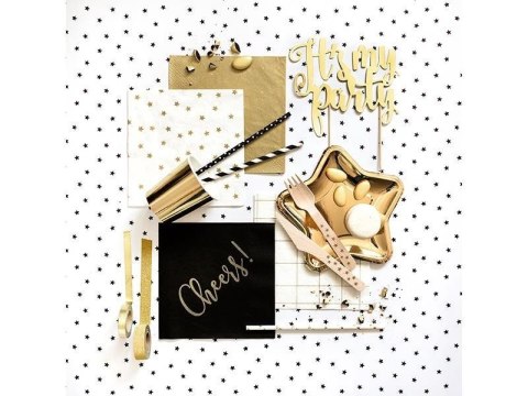 Serwetki trójwarstwowe, złoty metalizowany, 33x33cm (1 op. / 20 szt.)