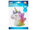Balon Foliowy Jednorożec (głowa) błyszczący, 75cm