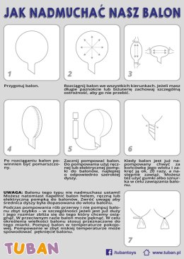 Balon przezroczysty z Niebieskim Nadrukiem Cyfra 0, 45cm
