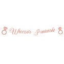 Baner Wieczór panieński, różowo złoty Rose Gold napis 150 cm