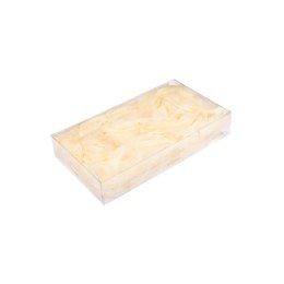 Piórka dekoracyjne w pudełku - Ecru