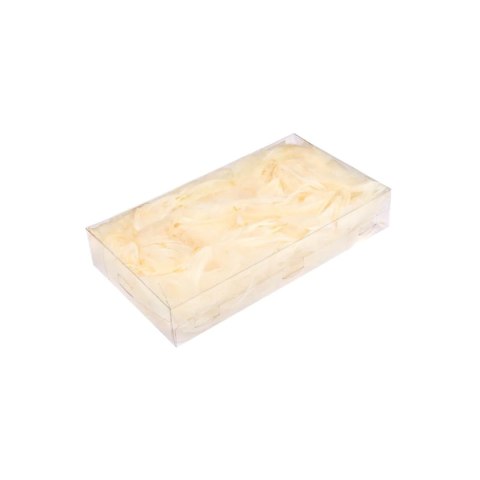 Piórka dekoracyjne w pudełku - Ecru