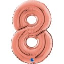 Balon foliowy Cyfra 8 Rose Gold - 66 cm Grabo