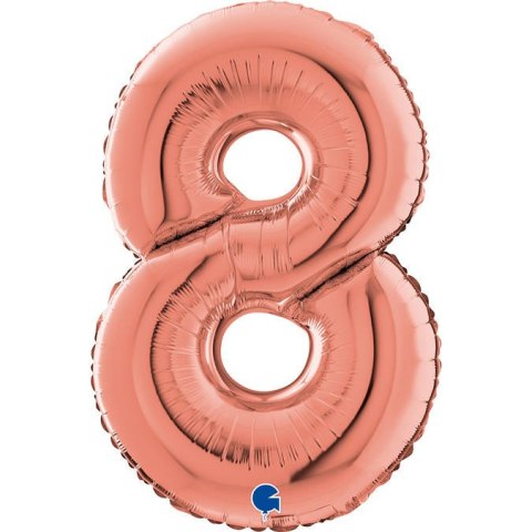 Balon foliowy Cyfra 8 Rose Gold - 66 cm Grabo