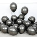 Balony lateksowe Chrome Ciemny Grafit, 30cm, 50 szt.