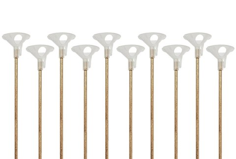 EKO patyczki do balonów, drewniane, 30cm, 10 szt.