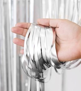 Kurtyna matowa srebrna 100 x 200cm