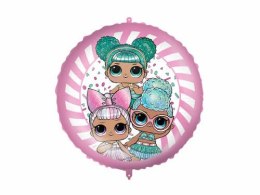 Balon Foliowy LOL Surprise z ciężarkiem, okrągły 46 cm