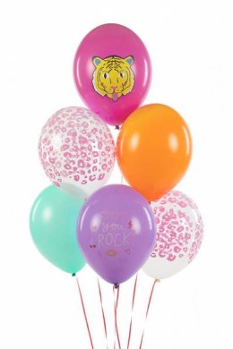 Balony lateksowe You rock, tygrys 30cm, 50 sztuk