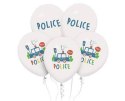 Balony lateksowe policja 5 szt 30 cm