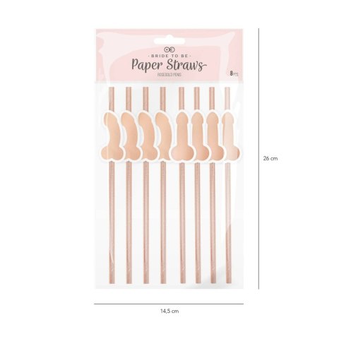 Słomki penisy na wieczór panieński 8 szt