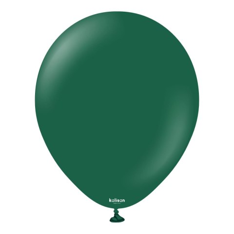Balony lateksowe Kalisan Dark Green, c. zielony 30cm, 100 szt.