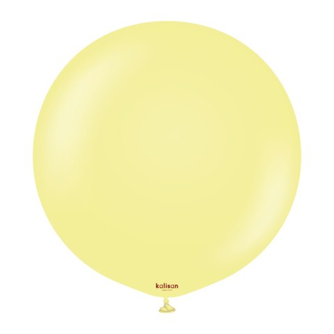 Balony lateksowe Kalisan Macaron Yellow, żółty, 45 cm, 25 szt.