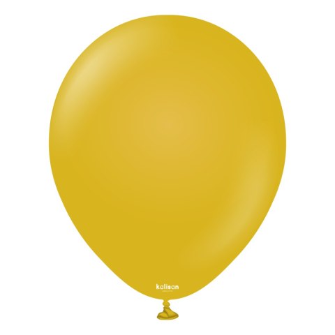 Balony lateksowe Kalisan Retro Mustard, 30 cm, 100 szt.