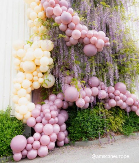 Balony lateksowe Różowe, Decorator Antique Pink, 28cm, 50 szt.